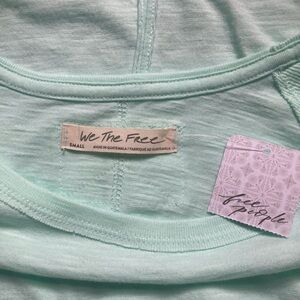 NWT Free People, shirt, small, soft mint green